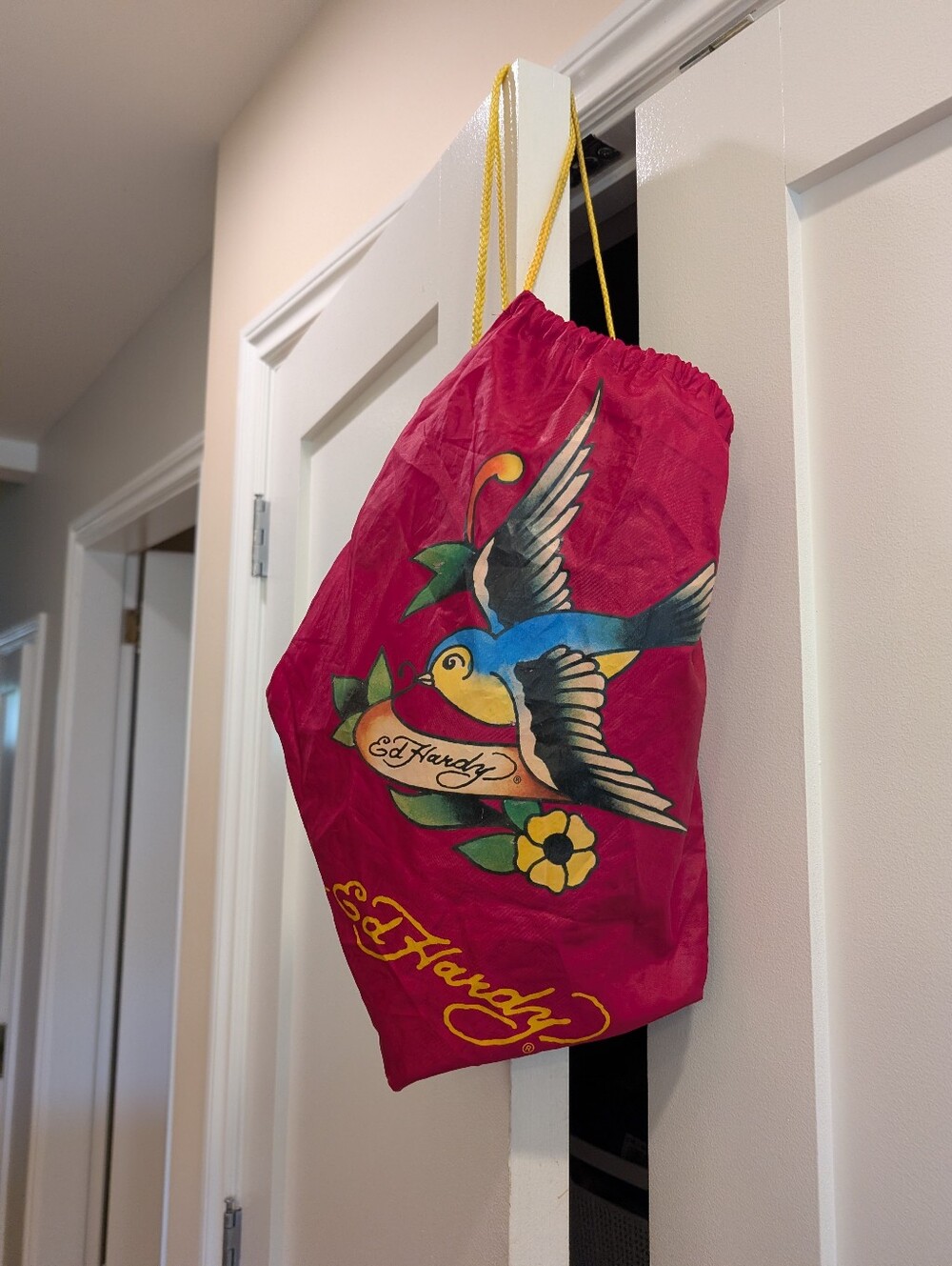 Vintage Ed Hardy Drew Back back, Berry